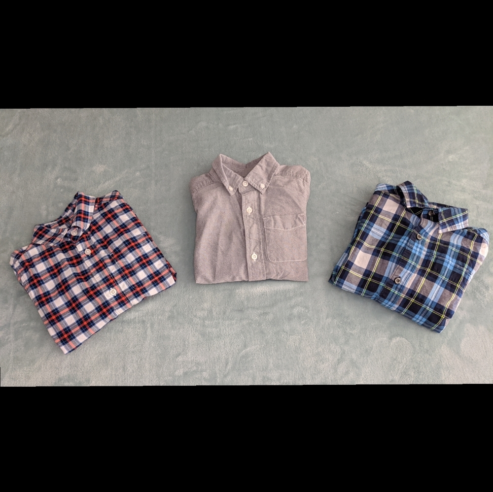 Boys Button Down Collared Shirts
